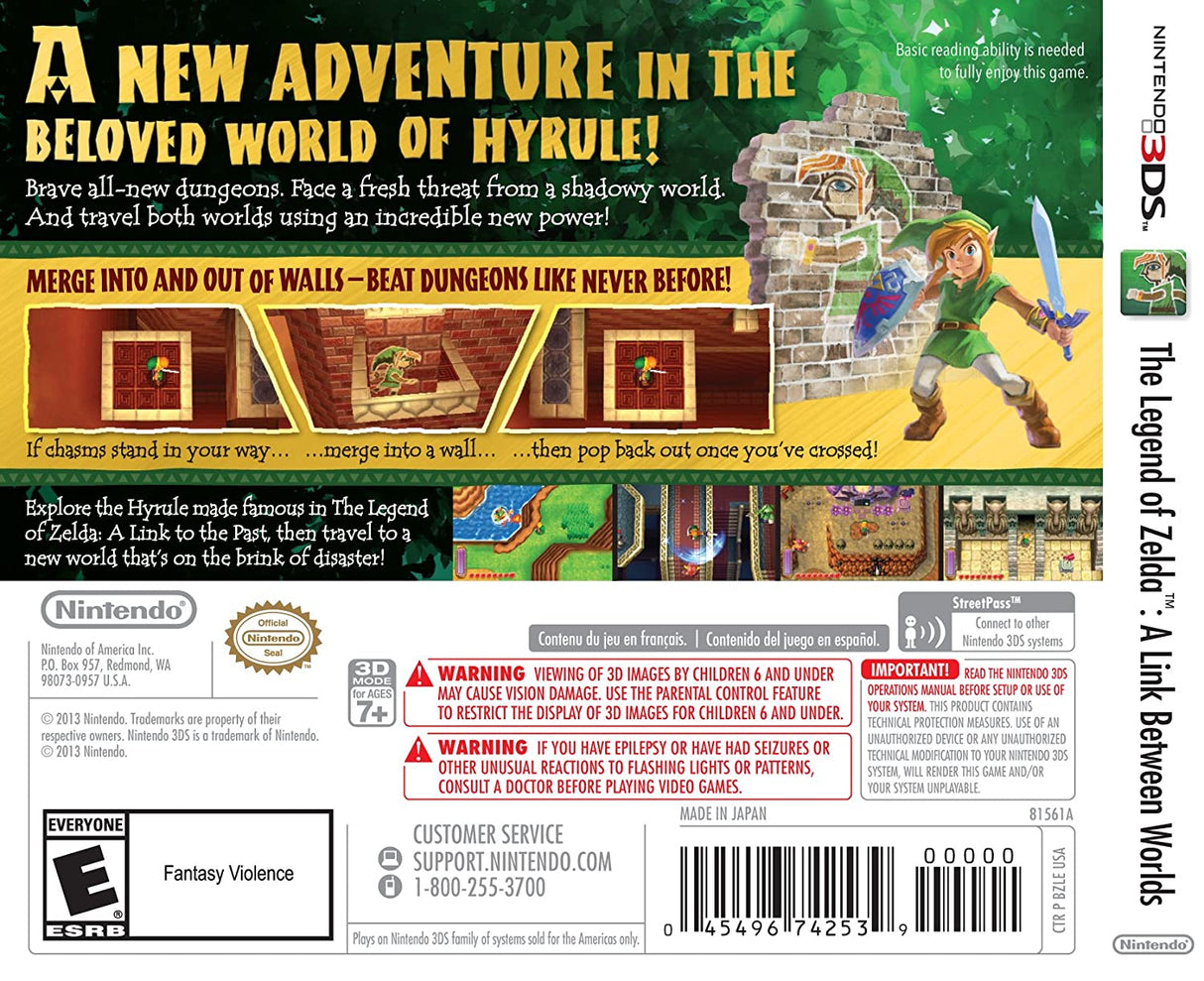 The Legend of Zelda: A Link Between Worlds - [Game Cartridge & Case] Nintendo 3DS