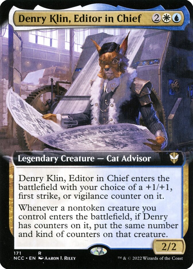 Denry Klin, Editor in Chief - [Foil, Extended Art] New Capenna Commander (NCC)