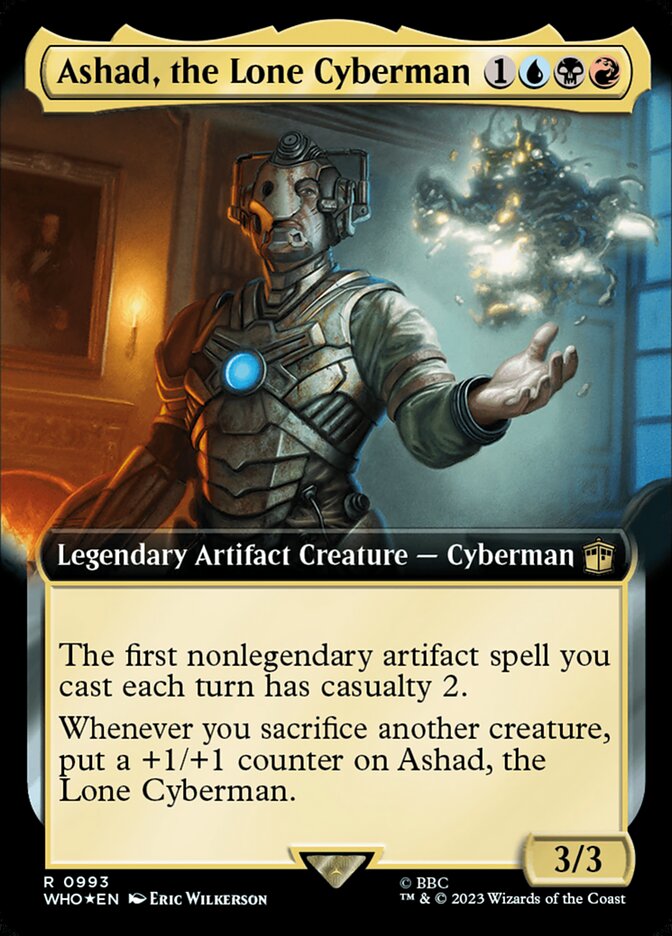 Ashad, the Lone Cyberman - [Surge Foil, Extended Art] Doctor Who (WHO)