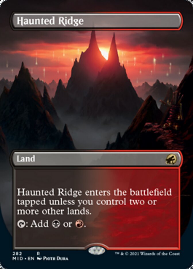 Haunted Ridge - [Foil, Borderless] Innistrad: Midnight Hunt (MID)