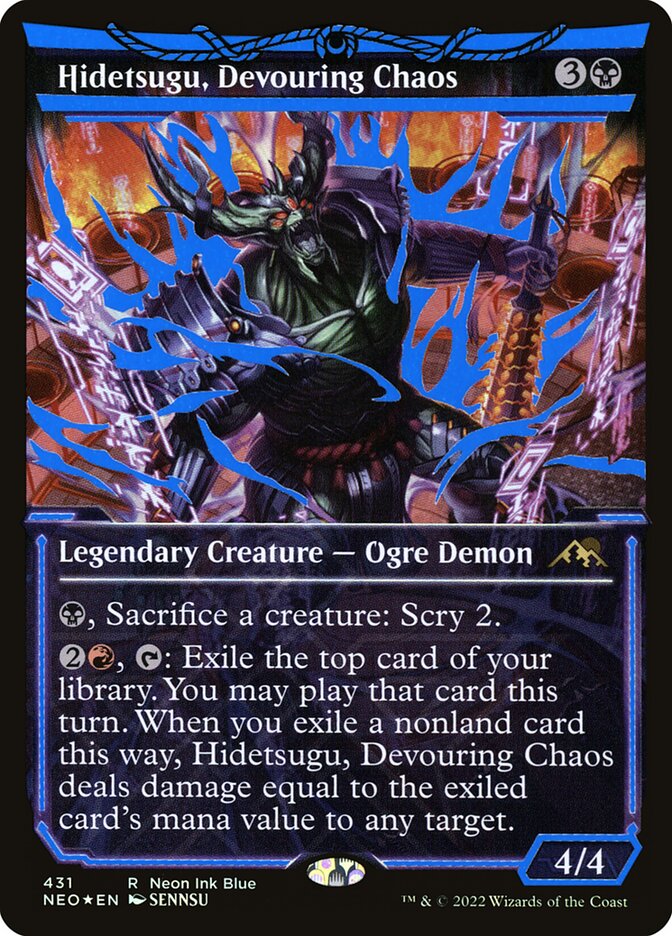 Hidetsugu, Devouring Chaos - [Foil, Showcase] Kamigawa: Neon Dynasty (NEO)