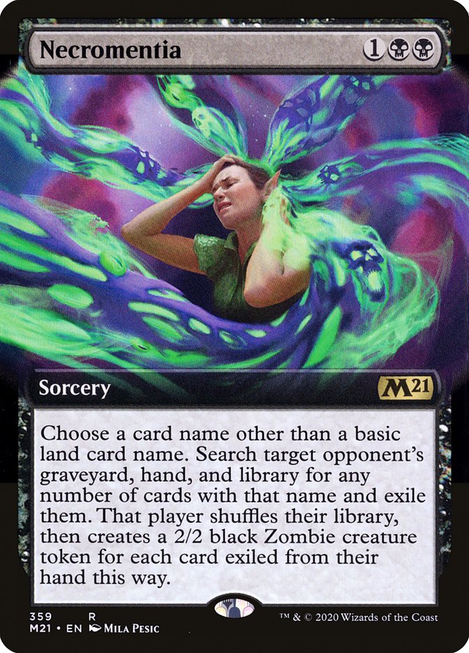 Necromentia - [Foil, Extended Art] Core Set 2021 (M21)