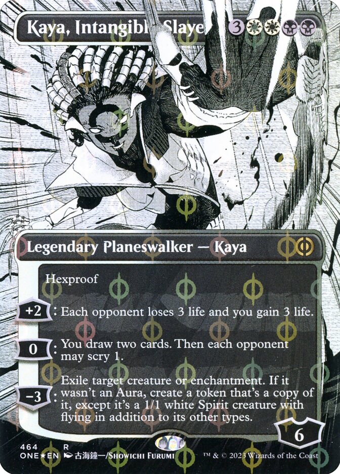Kaya, Intangible Slayer - [Step and Compleat Foil, Borderless Manga] Phyrexia: All Will Be One (ONE)