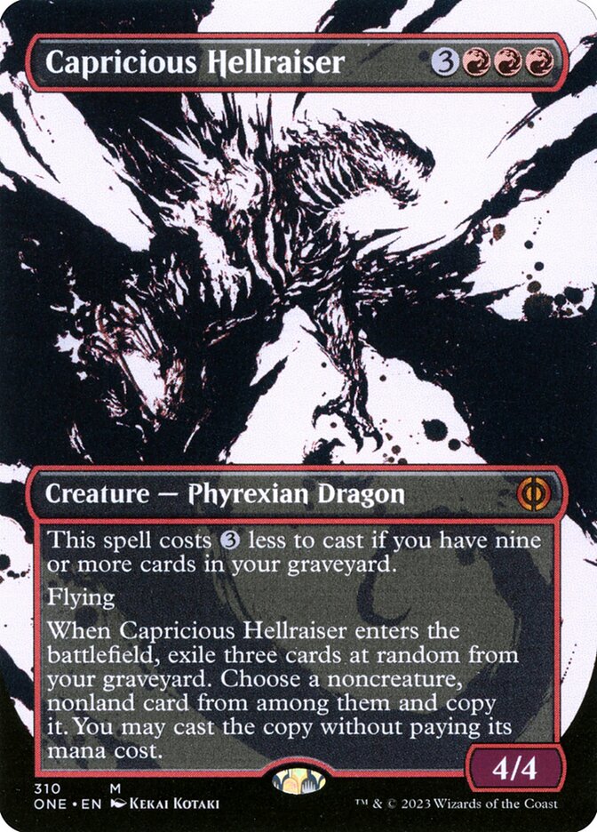 Capricious Hellraiser - [Foil, Showcase] Phyrexia: All Will Be One (ONE)