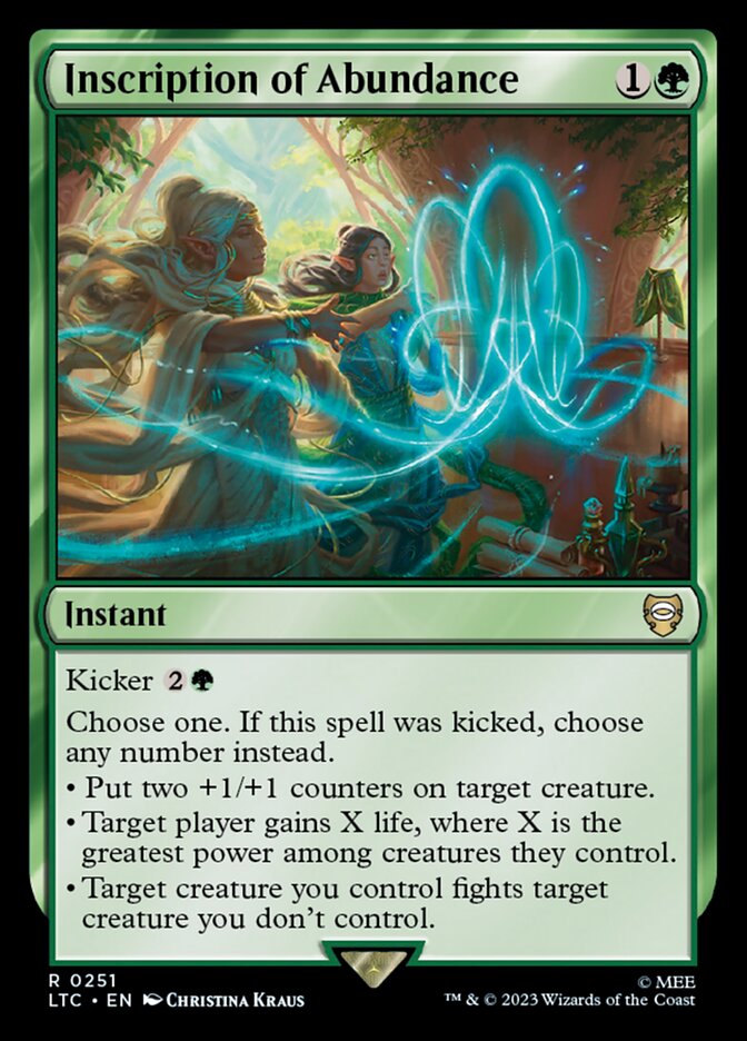 Inscription of Abundance - Tales of Middle-earth Commander (LTC)