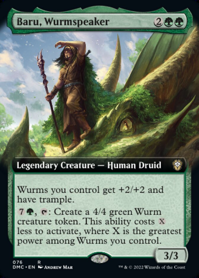 Baru, Wurmspeaker - [Foil, Extended Art] Dominaria United Commander (DMC)