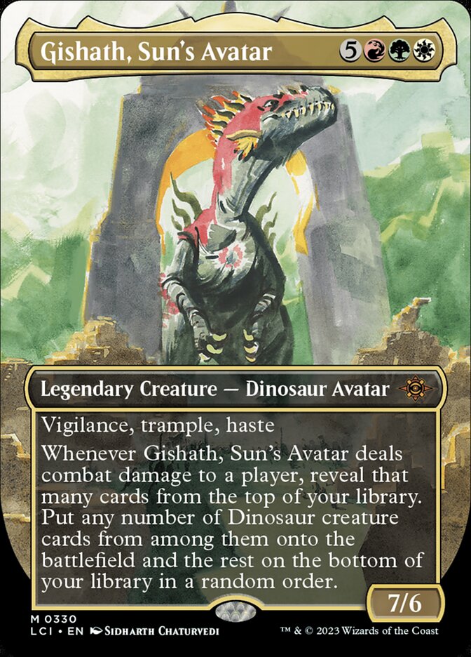 Gishath, Sun's Avatar - [Foil, Borderless] The Lost Caverns of Ixalan (LCI)