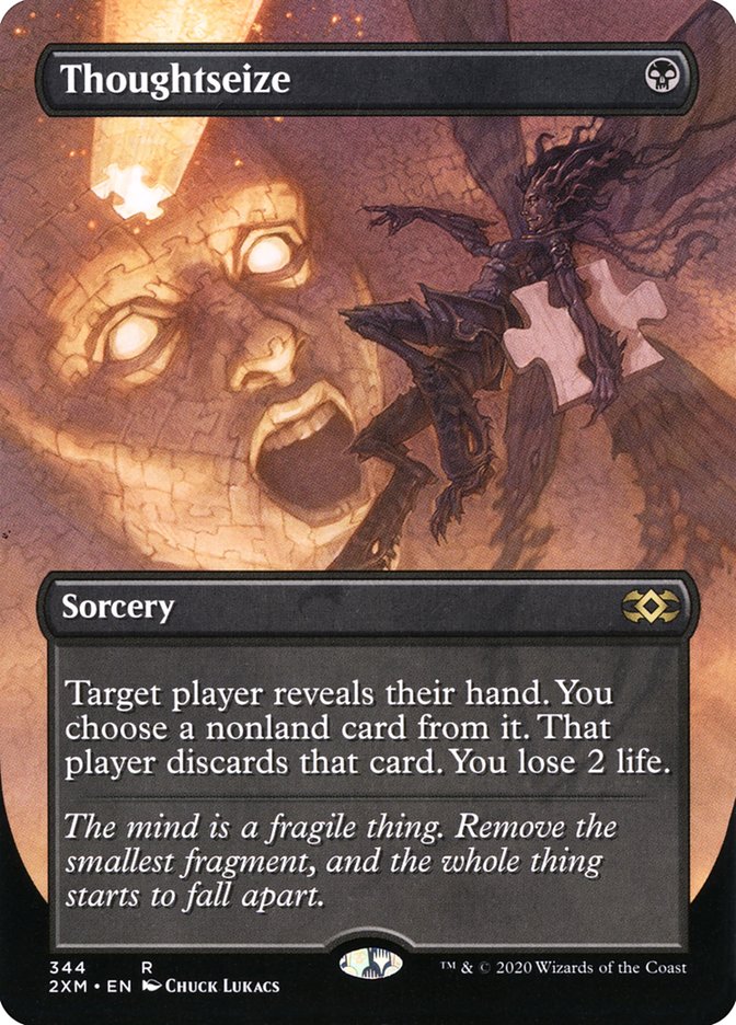Thoughtseize - [Foil, Borderless] Double Masters (2XM)