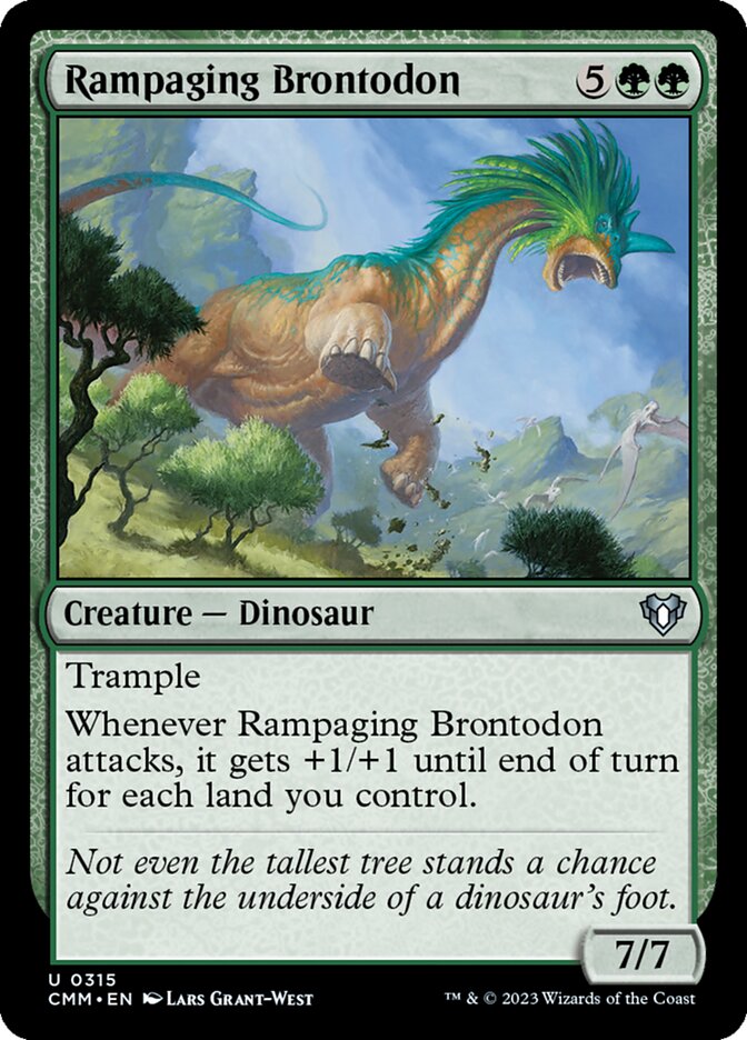 Rampaging Brontodon - [Foil] Commander Masters (CMM)