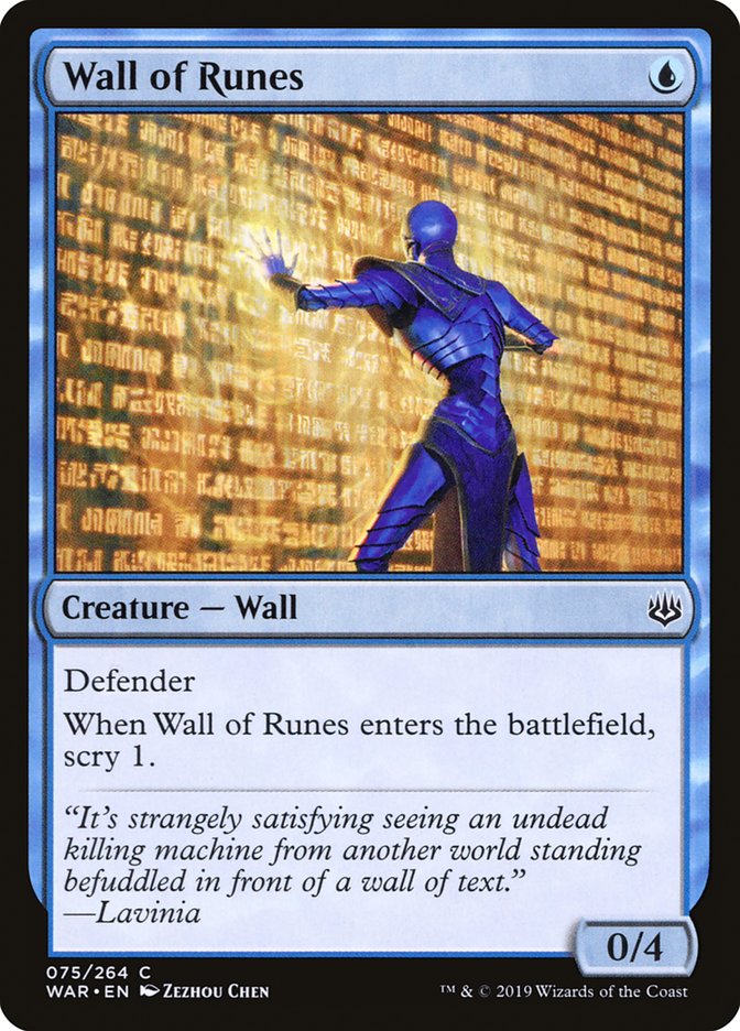 Wall of Runes - [Foil] War of the Spark (WAR)
