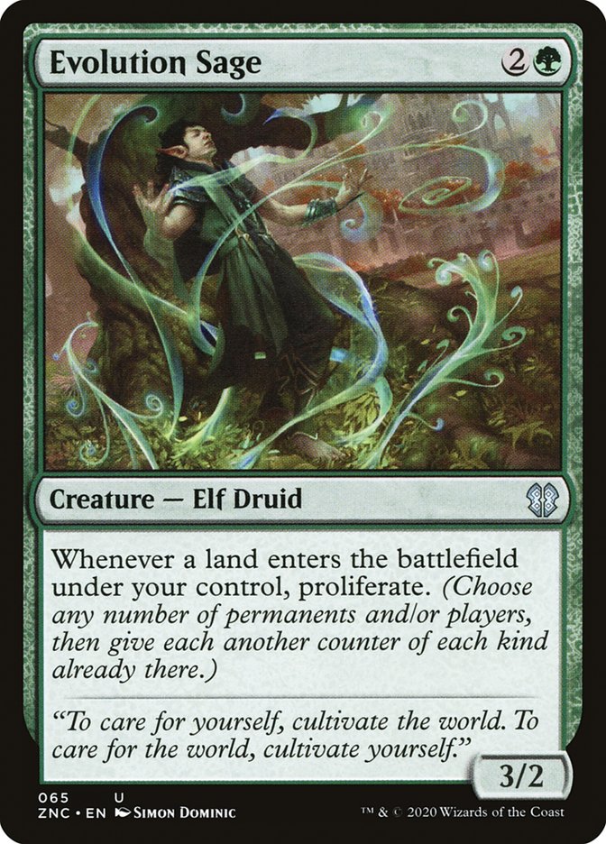 Evolution Sage - [Foil] Zendikar Rising Commander (ZNC)