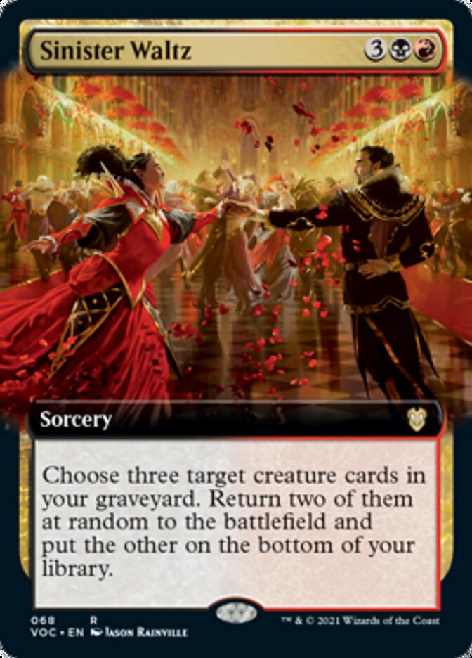 Sinister Waltz - [Foil, Extended Art] Crimson Vow Commander (VOC)