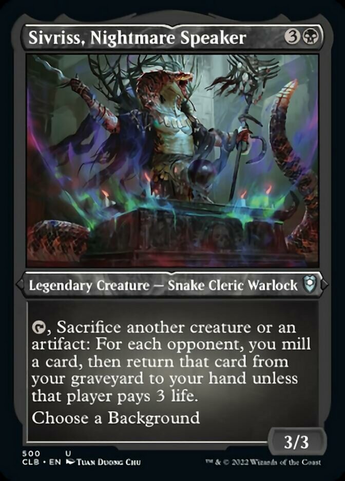 Sivriss, Nightmare Speaker - [Etched Foil] Commander Legends: Battle for Baldur's Gate (CLB)