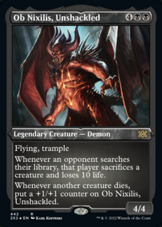 Ob Nixilis, Unshackled - [Etched Foil] Double Masters 2022 (2X2)