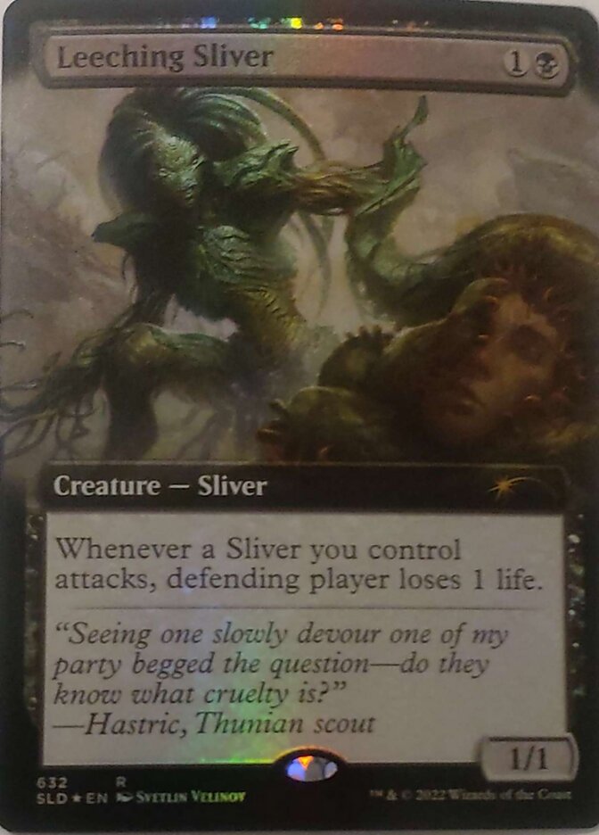 Leeching Sliver (632) - [Foil, Extended Art] Secret Lair Drop (SLD)