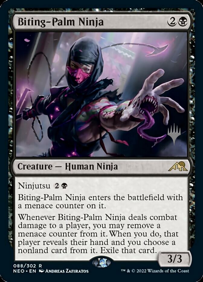 Biting-Palm Ninja - [Promo] Kamigawa: Neon Dynasty Promos (PNEO)
