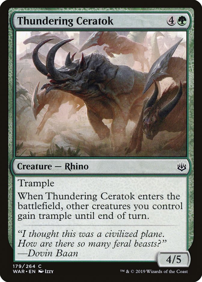 Thundering Ceratok - [Foil] War of the Spark (WAR)