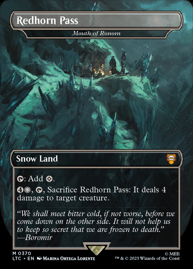 Redhorn Pass - Mouth of Ronom - [Foil, Borderless] Tales of Middle-earth Commander (LTC)