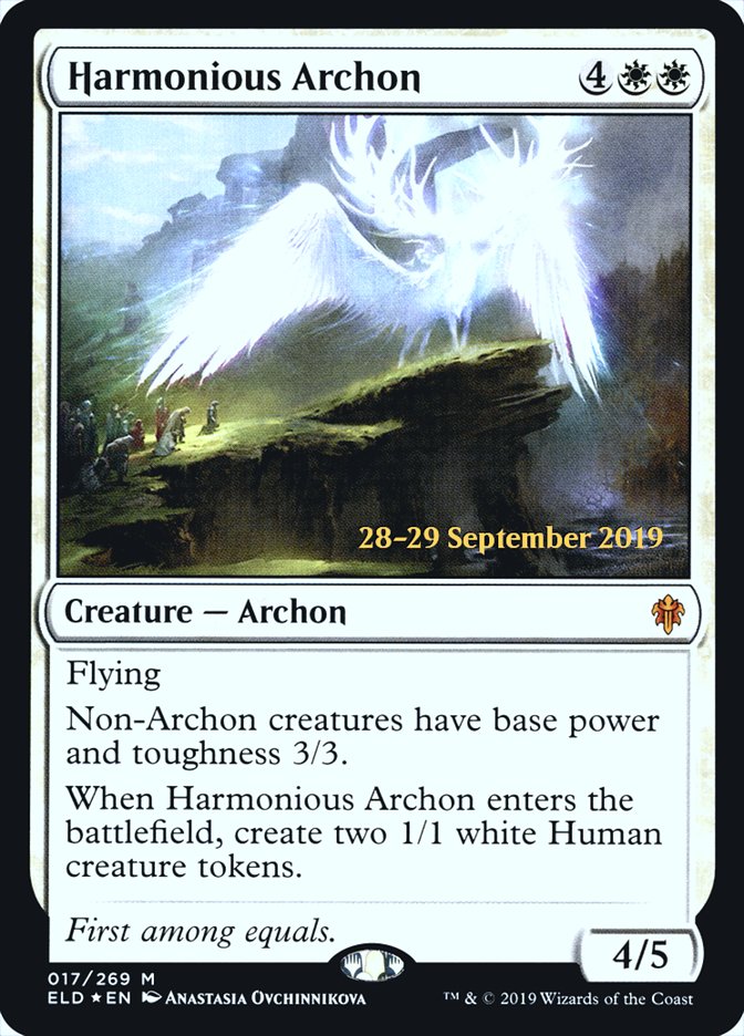 Harmonious Archon - [Foil, Promo] Throne of Eldraine Promos (PELD)