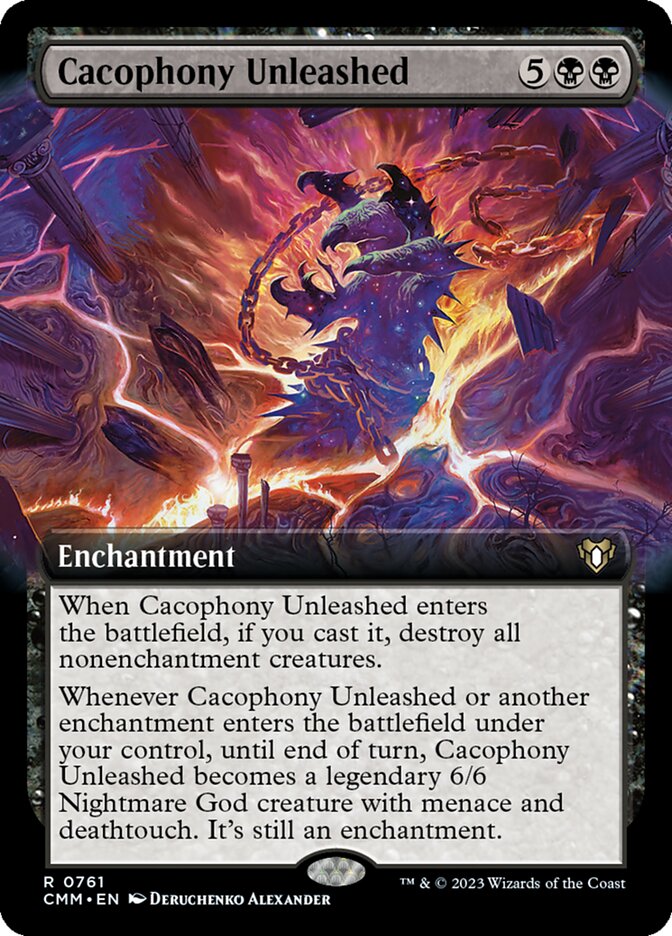 Cacophony Unleashed - [Foil, Extended Art] Commander Masters (CMM)