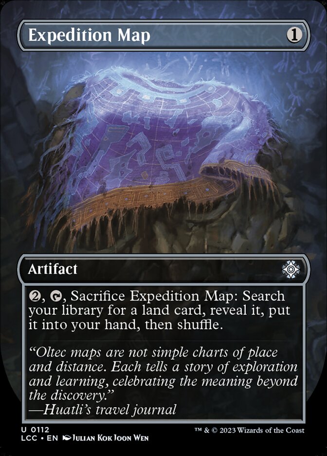 Expedition Map - [Foil, Borderless] Lost Caverns of Ixalan Commander (LCC)