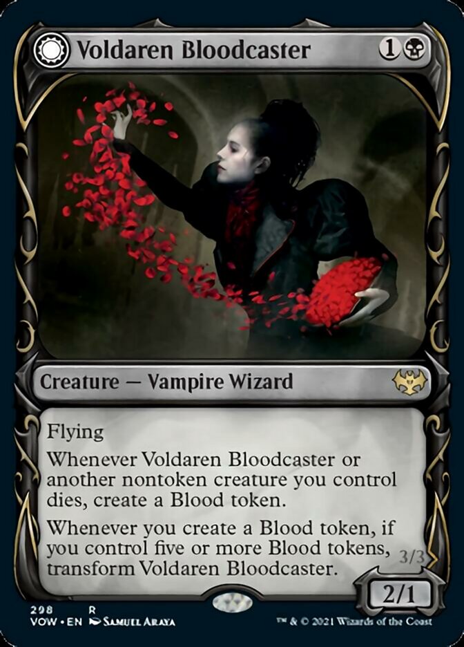 Voldaren Bloodcaster // Bloodbat Summoner - [Foil, Showcase] Innistrad: Crimson Vow (VOW)