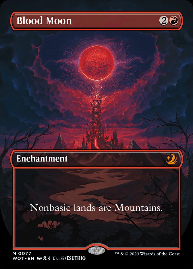 Blood Moon - [Foil, Borderless] Wilds of Eldraine: Enchanting Tales (WOT)