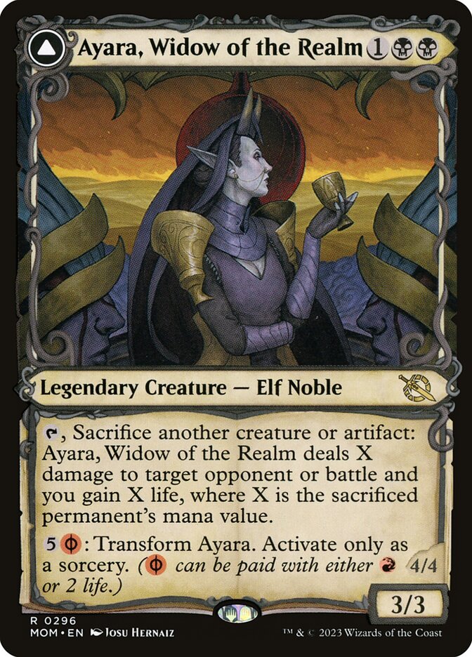 Ayara, Widow of the Realm // Ayara, Furnace Queen - [Foil, Showcase] March of the Machine (MOM)