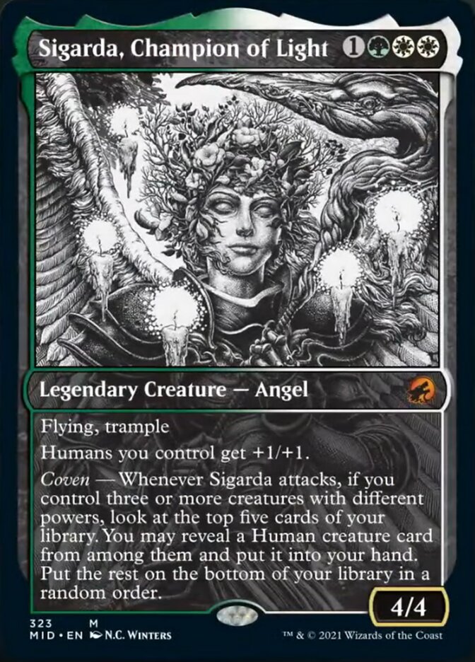 Sigarda, Champion of Light - [Foil, Showcase] Innistrad: Midnight Hunt (MID)