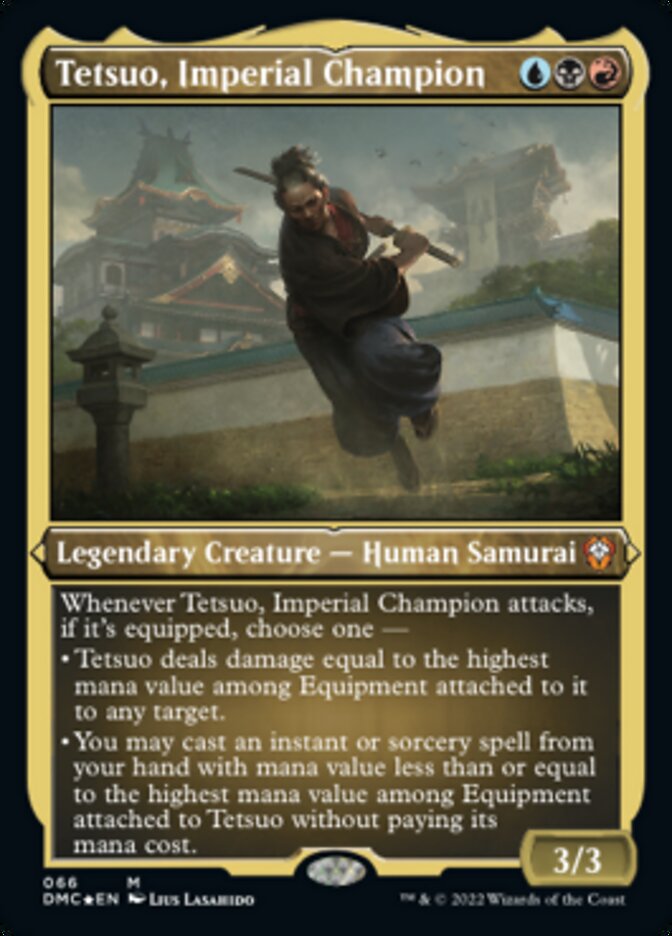Tetsuo, Imperial Champion - [Etched Foil, Borderless] Dominaria United Commander (DMC)