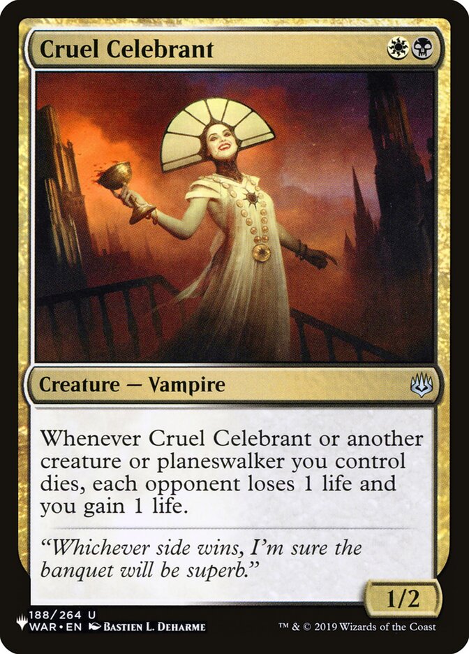 Cruel Celebrant - The List (PLIST)