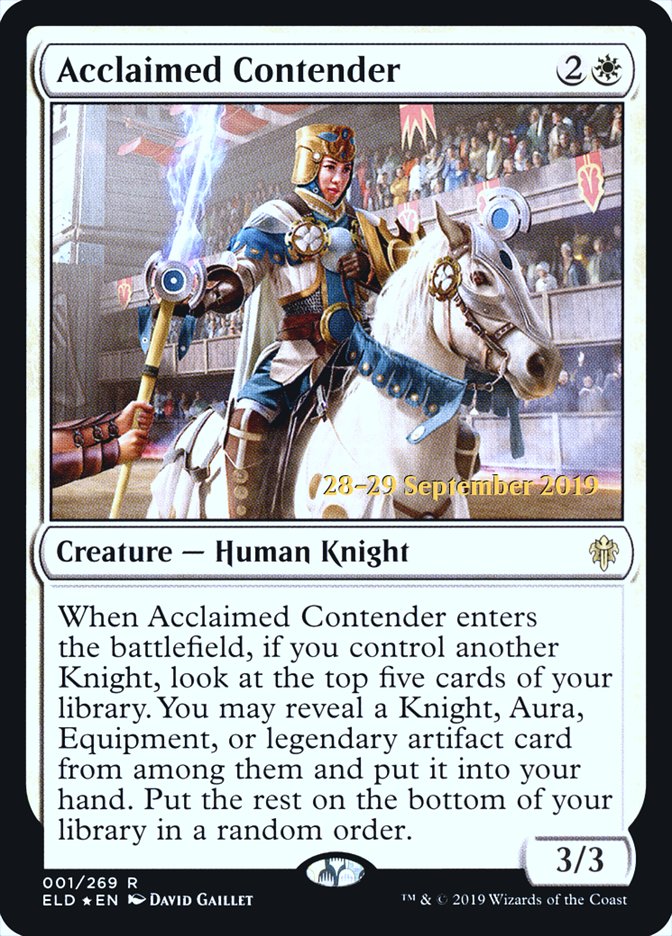 Acclaimed Contender - [Foil, Promo] Throne of Eldraine Promos (PELD)