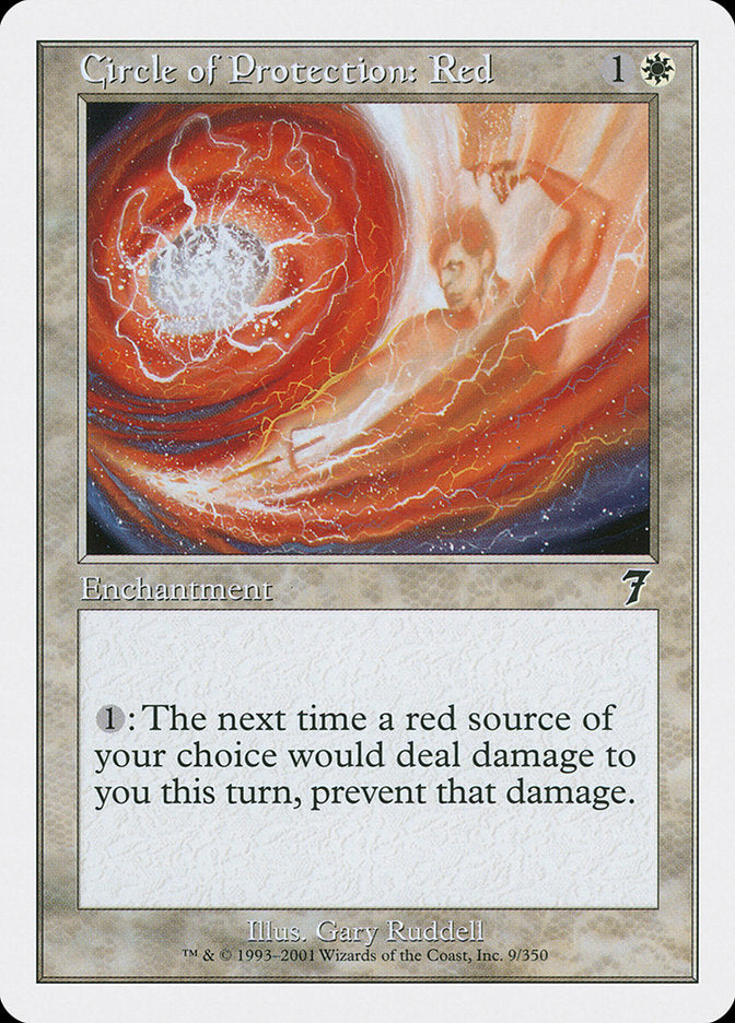 Circle of Protection: Red - [Foil] Seventh Edition (7ED)