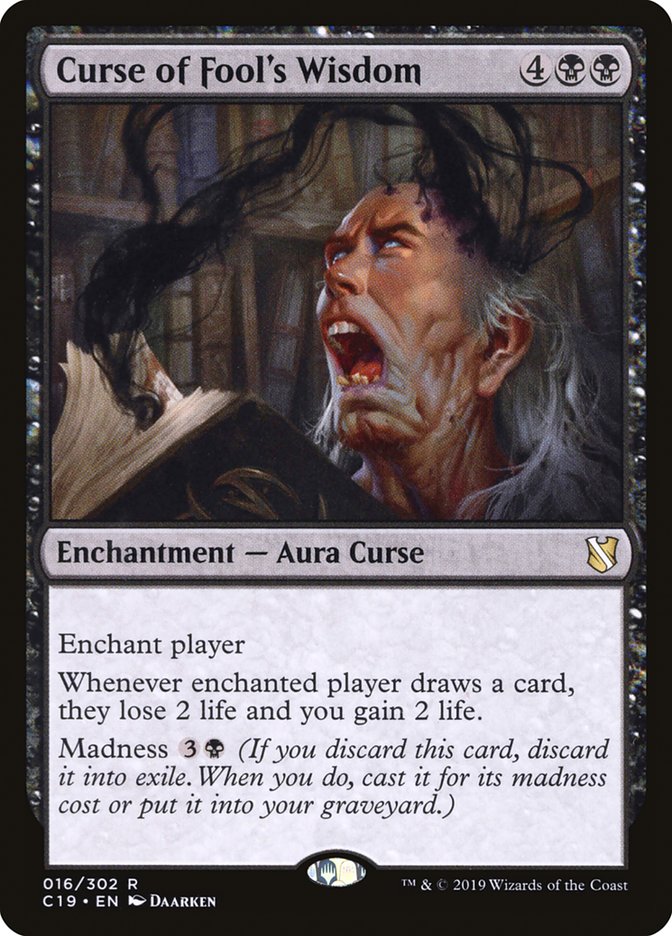 Curse of Fool's Wisdom - Commander 2019 (C19)