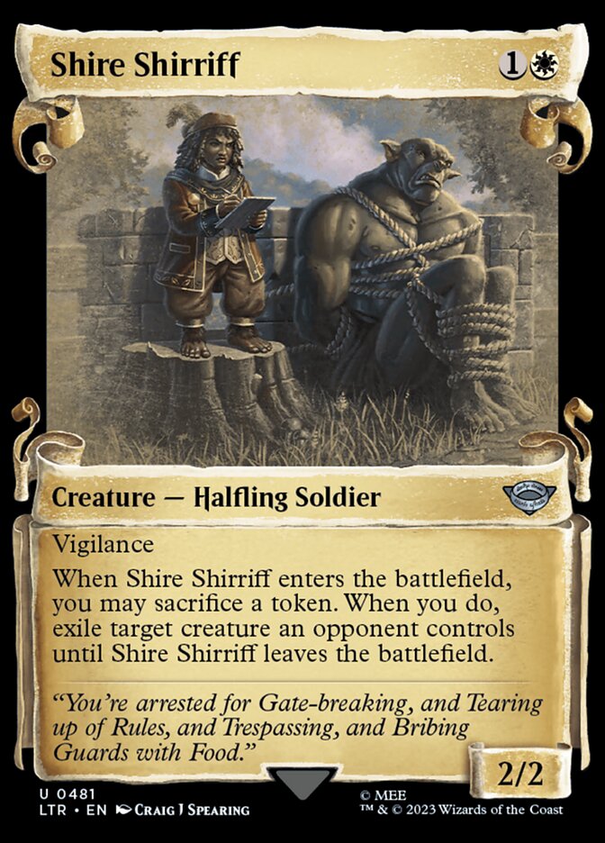 Shire Shirriff - [Foil, Showcase Scroll] The Lord of the Rings: Tales of Middle-earth (LTR)