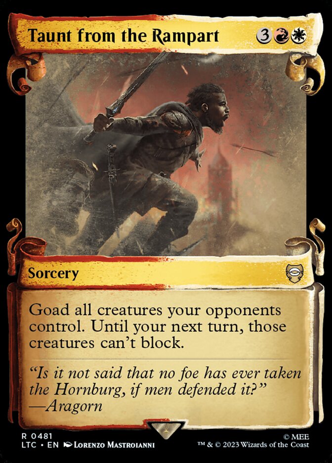 Taunt from the Rampart - [Foil, Showcase Scroll] Tales of Middle-earth Commander (LTC)