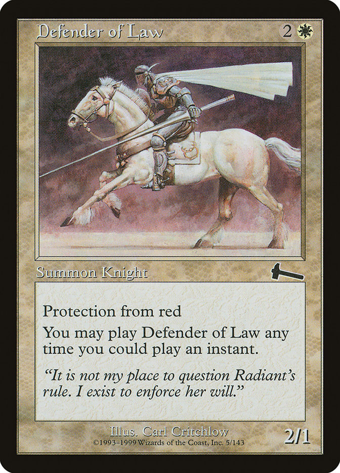 Defender of Law - [Foil] Urza's Legacy (ULG)