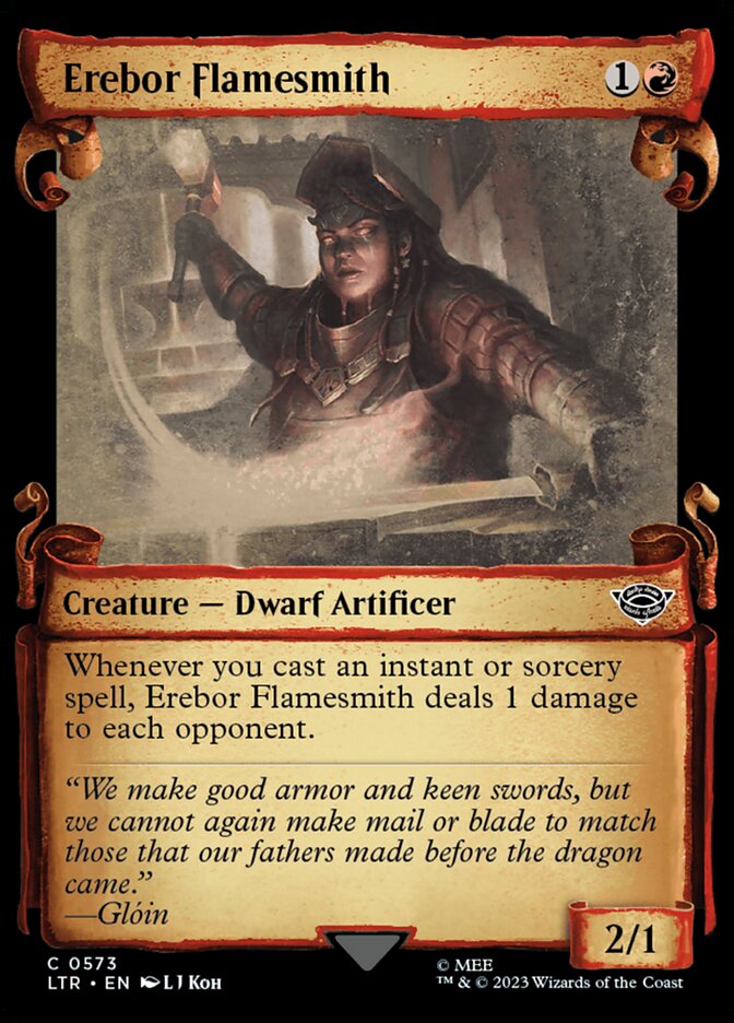 Erebor Flamesmith - [Foil, Showcase Scroll] The Lord of the Rings: Tales of Middle-earth (LTR)