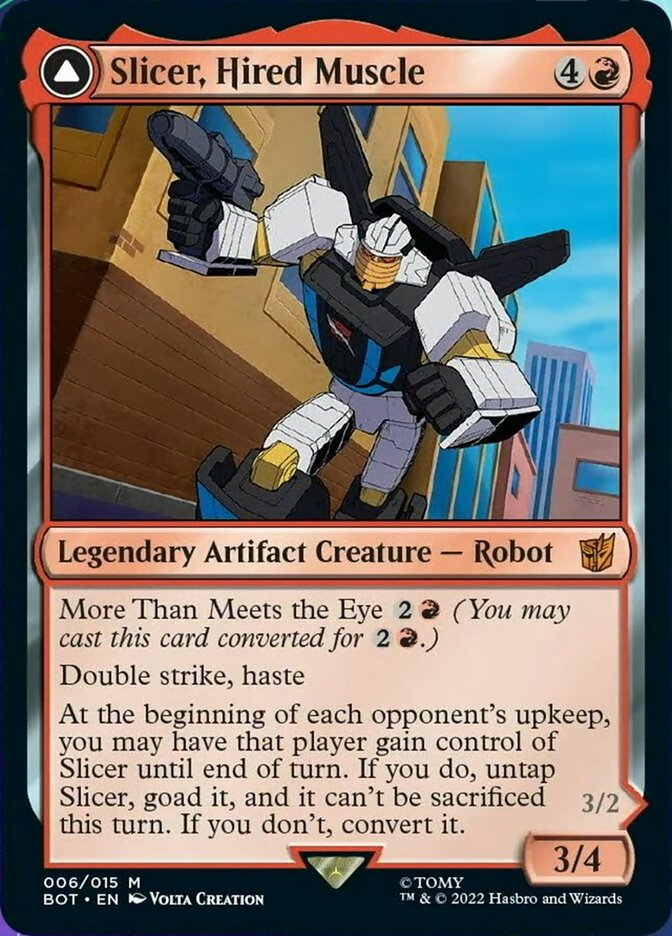 Slicer, Hired Muscle // Slicer, High-Speed Antagonist - [Foil] Transformers (BOT)