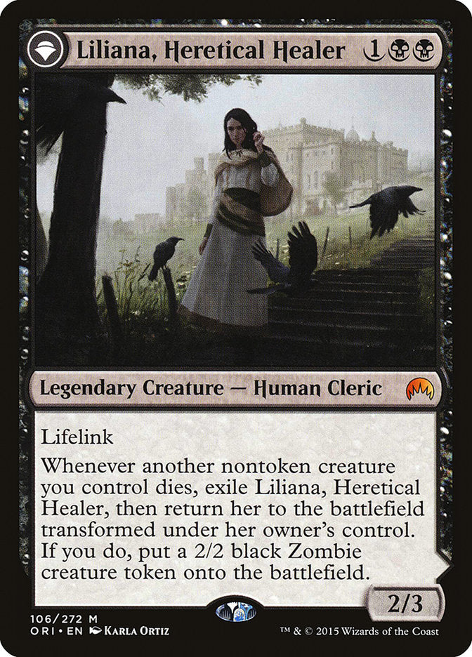 Liliana, Heretical Healer // Liliana, Defiant Necromancer - [Foil] Magic Origins (ORI)