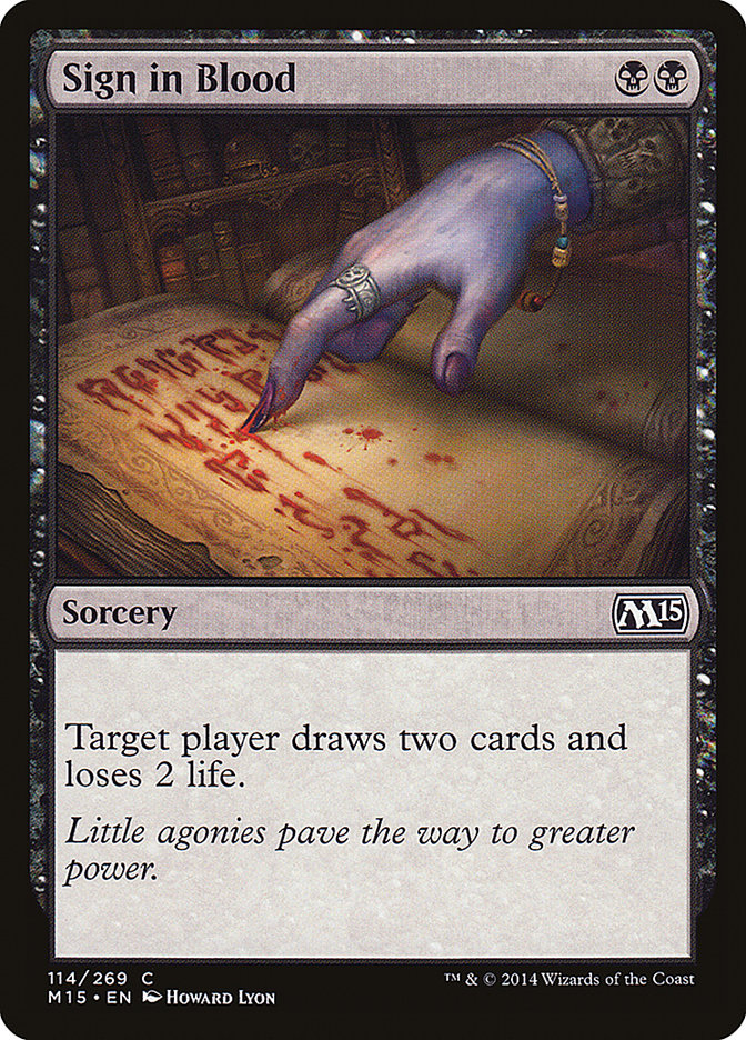 Sign in Blood - [Foil] Magic 2015 (M15)