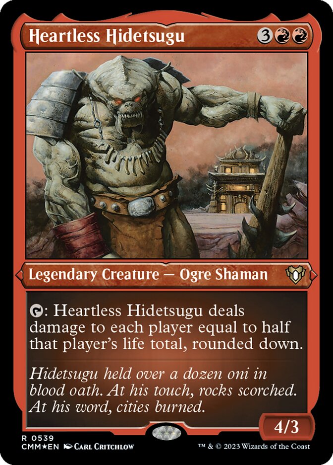 Heartless Hidetsugu - [Etched Foil] Commander Masters (CMM)