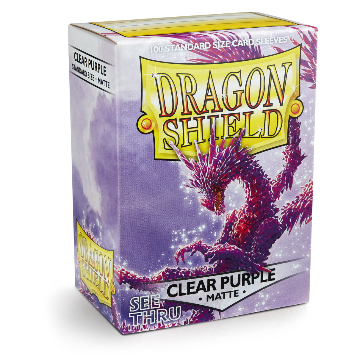 Dragon Shield Deck Protector Sleeves - Matte Clear Purple (100 Count)
