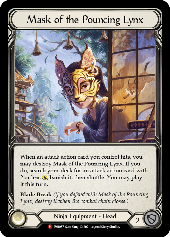 Mask of the Pouncing Lynx - [Cold Foil] Everfest 1st Edition (EVR)