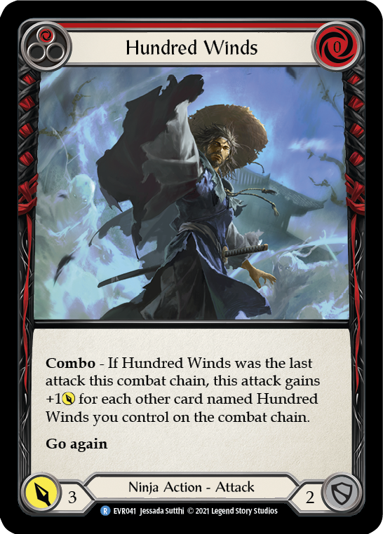 Hundred Winds (Red) - [Rainbow Foil] Everfest 1st Edition (EVR)