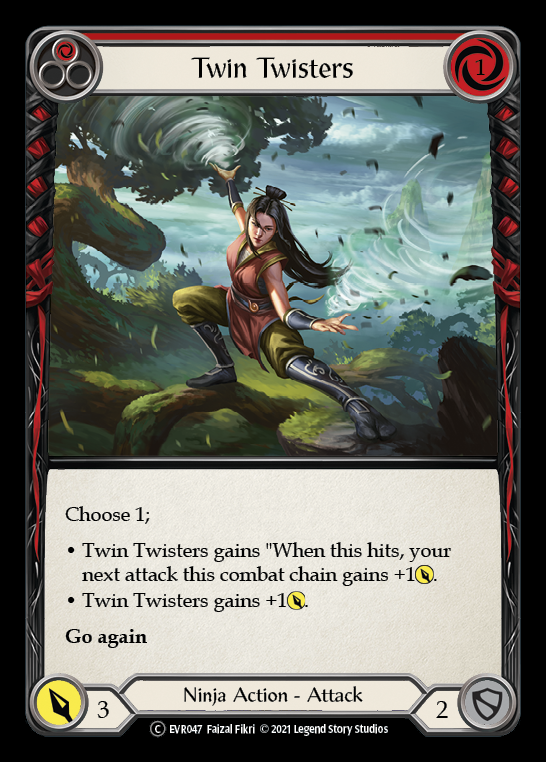 Twin Twisters (Red) - [Rainbow Foil] Everfest 1st Edition (EVR)