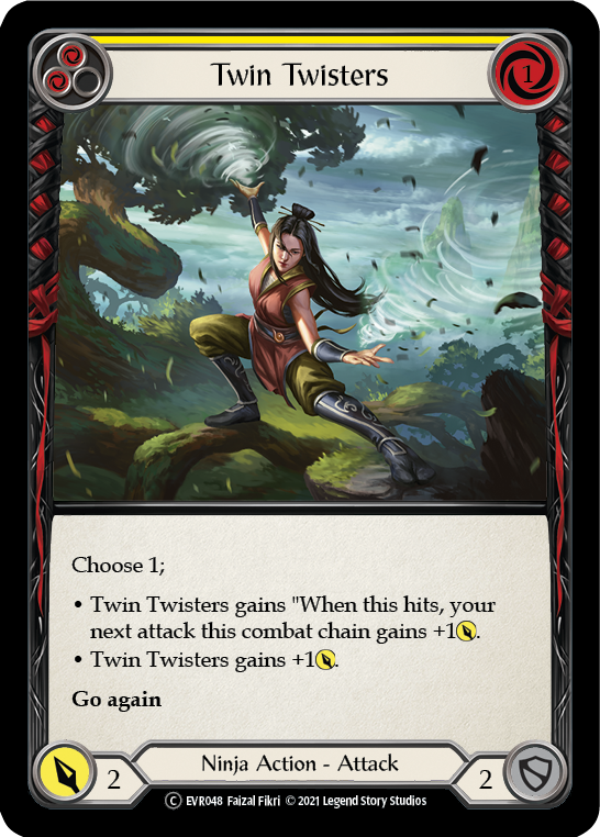 Twin Twisters (Yellow) - [Rainbow Foil] Everfest 1st Edition (EVR)