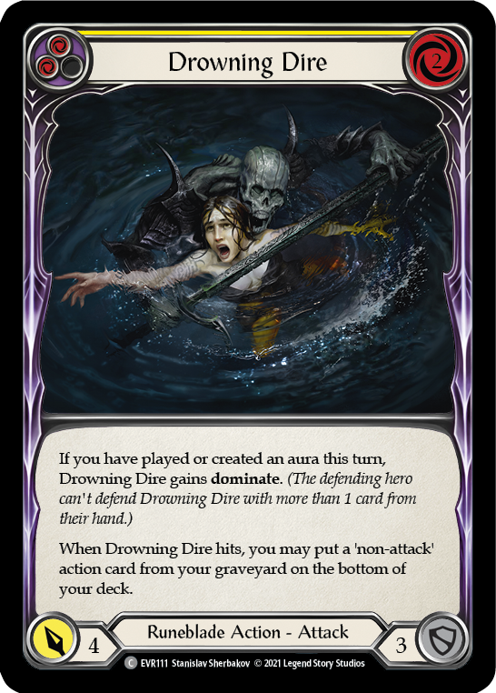Drowning Dire (Yellow) - [Rainbow Foil] Everfest 1st Edition (EVR)
