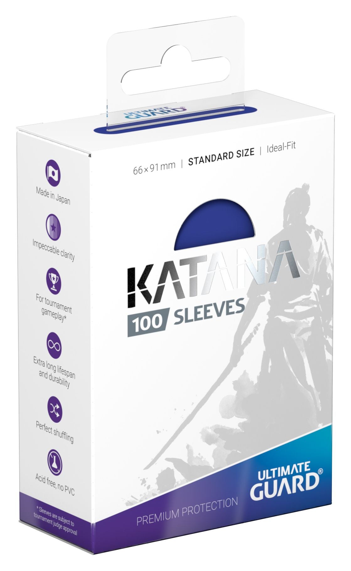 Katana Standard Size Sleeves - Blue (100-Pack) - Ultimate Guard Card Sleeves