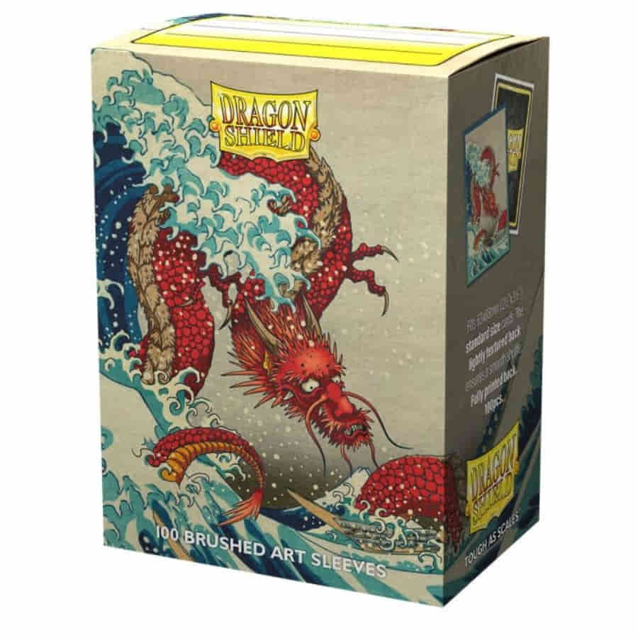 Dragon Shield Deck Protector Sleeves - Great Wave Brushed Art (100 Count)